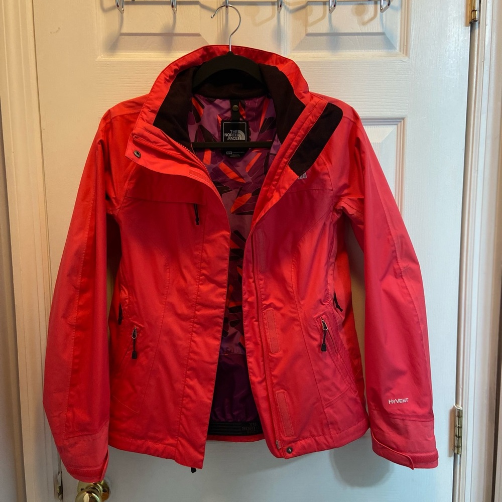 The North Face HyVent Coral Pink Shell Jacket